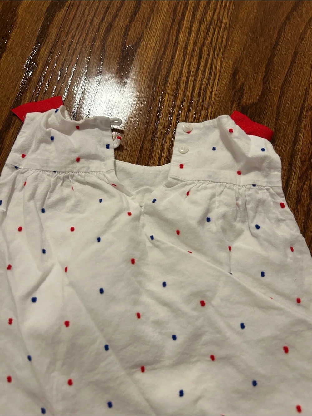 Janie and Jack White Polka Dot Tank, Bloomers & Headband with Red Bows